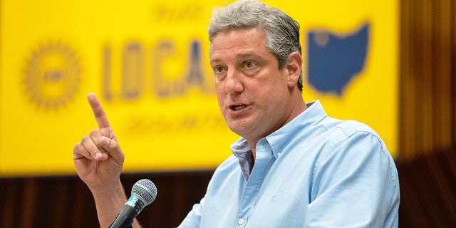 U.S. Senate candidate Rep. Tim Ryan, D-Ohio, speaks at the UAW Local 12 union rally in Toledo, Ohio on Saturday, August 20, 2022. 