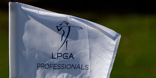 The LPGA Professionals flag on the 18th green during round three of the 2020 LPGA Drive On Championship at Reynolds Lake Oconee Oct. 24, 2020, in Greensboro, Ga. 