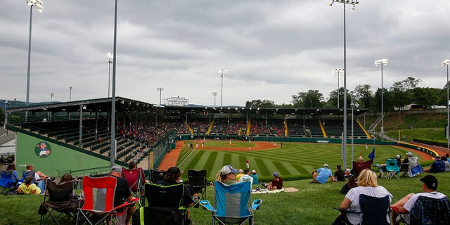 Fans watch as Team Michigan plays Team Ohio during the Little League World Series championship game on Aug. 29, 2021, in Williamsport.