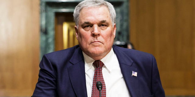 Charles Rettig, Commissioner of the Internal Revenue Service, testifies before the Senate Finance Committee on Capitol Hill in Washington on April 7, 2022.