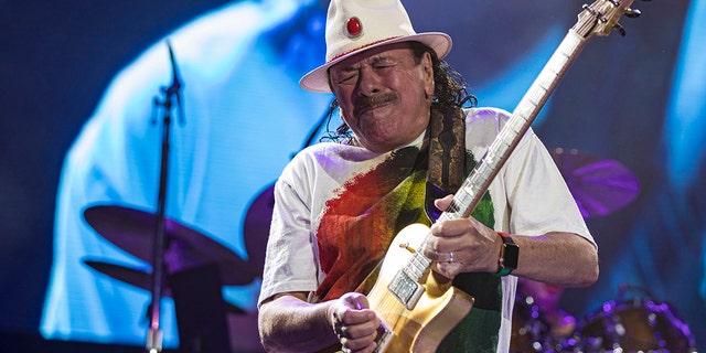 Carlos Santana performing