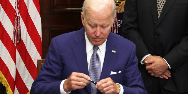 President Biden after he signed an executive order on access to reproductive health care services at the White House in Washington, D.C., on July 8, 2022. 