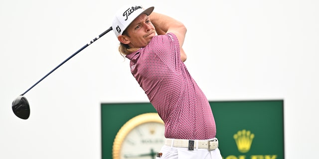 Cameron Smith tees off during Day Four of The 150th Open at St Andrews Old Course on July 17, 2022 in St Andrews, United Kingdom. 