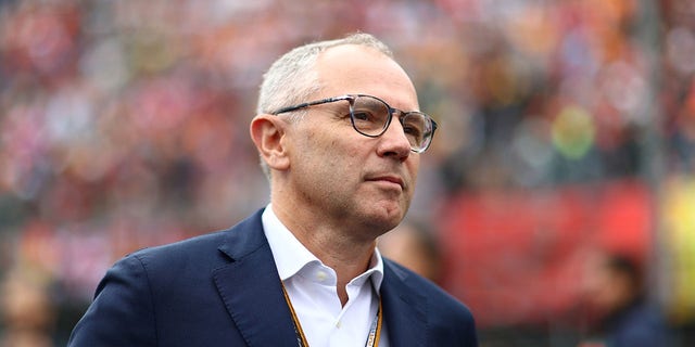 Stefano Domenicali, CEO of the Formula One Group, looks on, on the grid during the F1 Grand Prix of Hungary at Hungaroring on July 31, 2022 in Budapest, Hungary. 