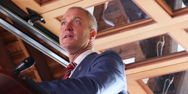 Rep. Sean Patrick Maloney speaks during a press conference on the Inflation Reduction Act on Aug. 17, 2022, in Cold Spring, New York. 