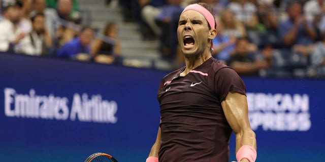 Rafael Nadal of Spain during day 2 of the US Open 2022, 4th Grand Slam event of the season at the USTA Billie Jean King National Tennis Center on August 30, 2022 in Queens, New York City. 