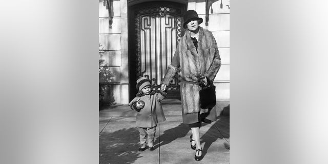 Little Miss Paulina (at left) — shown in a photo with her mother, Alice Roosevelt Longworth, wife of the Speaker of the House Nicholas Longworth — was one of the most famous babies in the world. This photo in Feb. 1927 was made as Paulina was being taken to the Capitol to visit her "daddy" and have lunch with him, as was her custom each Saturday.