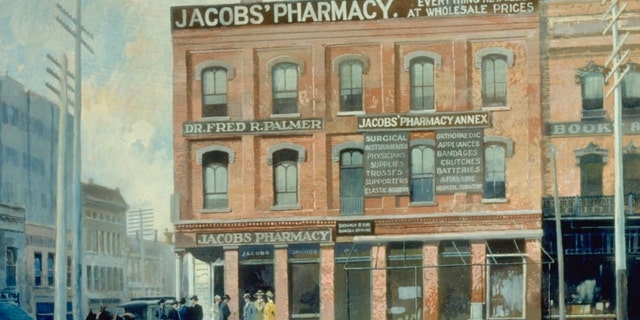The first business to sell Coca-Cola was at the soda fountain in Jacob's Pharmacy, 1886, in Atlanta, Georgia.