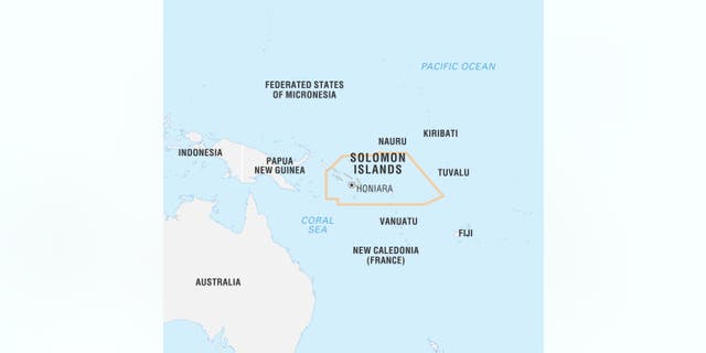 The Solomon Islands located in the Indo-Pacific region, a place of strategic value for China.