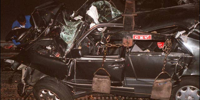 Weckage of the car from the tragic accident in 1997.