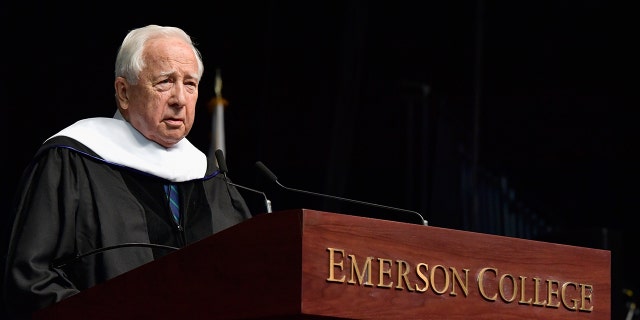 David McCullough received an Honorary Doctor of Humane Letters Degree at the Emerson College 2017 137th Undergraduate Commencement Exercises at Agganis Arena at Boston University on May 14, 2017, in Boston, Massachusetts.