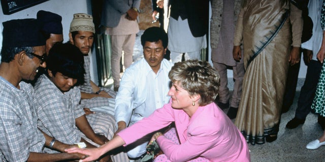 Princess Diana's first solo trip after separating from Prince Charles was to Nepal. Here, she visited a leprosy hospital and interacted with the patients.
