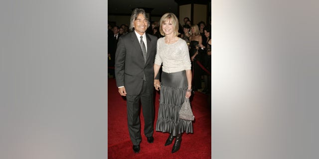 Patrick McDermott and Olivia Newton-John dated for nine years before his disappearance in 2005. Pictured in January 2005.