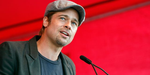 Brad Pitt speaks during a press conference to unveil the site and design of his Make It Right program on December 3, 2007.