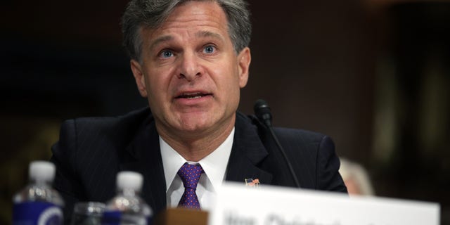 WASHINGTON, DC - JULY 12: FBI director nominee Christopher Wray testifies during his confirmation hearing before the Senate Judiciary Committee July 12, 2017. (Photo by Alex Wong/Getty Images)