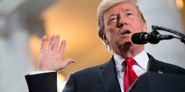 President Donald Trump speaks at the Utah State Capitol in Salt Lake City, Utah, December 4, 2017. 