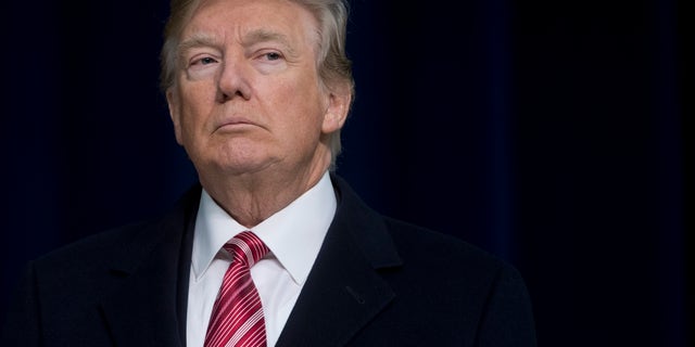 US President Donald Trump speaks during a retreat with Republican lawmakers at Camp David in Thurmont, Maryland, January 6, 2018. / AFP PHOTO / SAUL LOEB        (Photo credit should read SAUL LOEB/AFP via Getty Images)