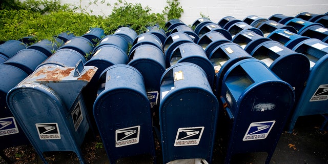 Hyattsville, MD. USPS mailboxes.  