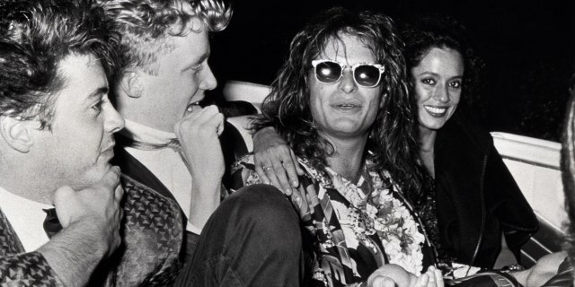 From left: Robert Downey Jr., Michael Anthony Hall, David Lee Roth, and Sonia Braga during the height of the ‘Brat Pack’ fame.