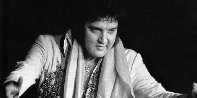 Elvis Presley is seen performing on June 20, 1977. He passed away on Aug. 16 of that year.