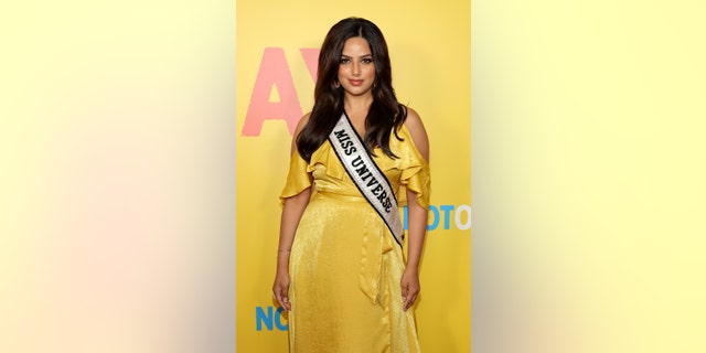 Harnaaz Sandhu attends the ‘Not Okay’ New York Premiere at Angelika Film Center on July 28, 2022, in New York City.