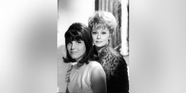 Portrait of Lucille Ball, right, and her daughter, Lucie Arnaz. Image dated October 27, 1965.