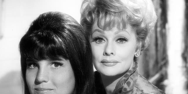 Lucille Ball and her daughter, Lucie Arnaz, on Oct. 27, 1965.