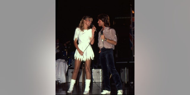 Olivia Newton-John, seen here with Andy Gibb, passed away on Monday. She was 73.