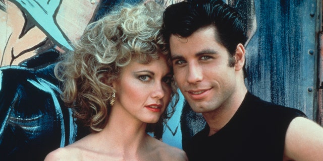 Grease promo photo with John travolta and Olivia Newton-John