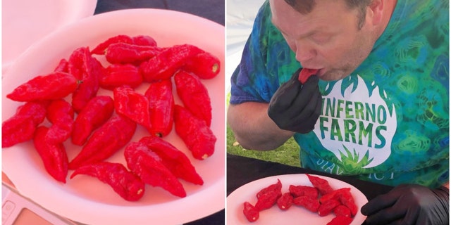 Gregory Foster ate 17 ghost peppers in 60 seconds on Nov. 14, 2021. He was recognized on Monday by Guinness World Records for the red-hot record-breaking accomplishment.