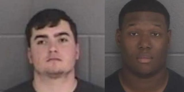 Hunter Lewis Perkins (left) and Xavier Jamal McWhortor (right) were arrested after smuggling contraband into a Georgia jail.
