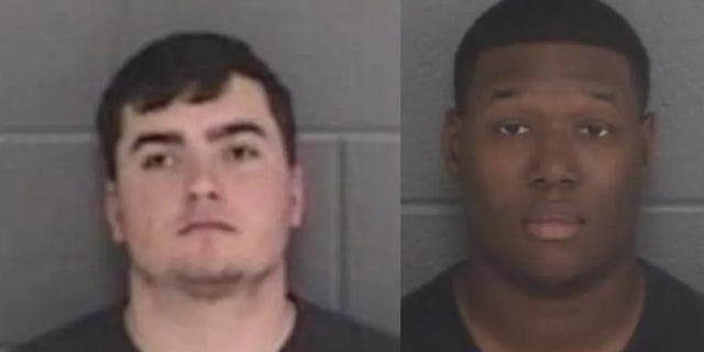 Hunter Lewis Perkins (left) and Xavier Jamal McWhortor (right) were arrested after smuggling contraband into a Georgia jail.