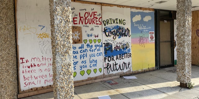 A boarded-up business in Kenosha, Wisconsin. (Photo courtesy of Rep. Bryan Steil's campaign.)