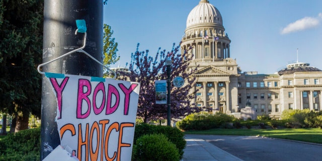 Idaho Supreme Court to Allow Abortion Bans to Take Effect Amid Legal Challenges 1 FILE - A sign reading