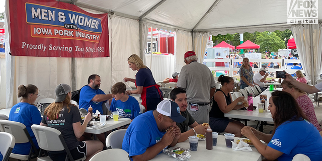 Pork Producers Tent at the Iowa State Fair in Des Moines.