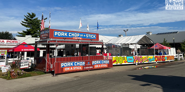 Pork chop stand at the Iowa State Fair in Des Moines.
