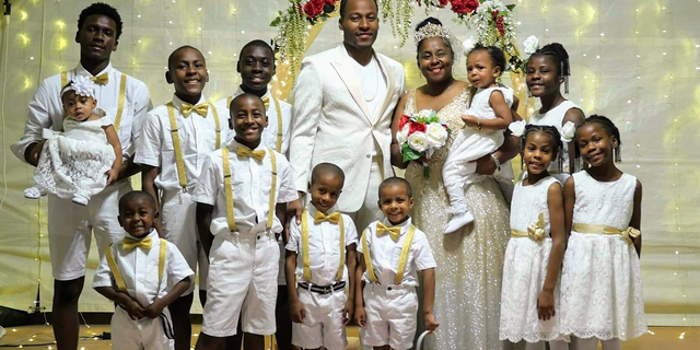 Cordell and Iris Purnell completed their family in 2019 with their 12th child. The close-knit family is pictured together at the couple's vow renewal.