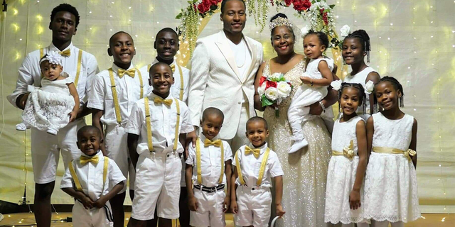 Cordell and Iris Purnell completed their family in 2019 with their 12th child. The close-knit family is pictured together at the couple's vow renewal.