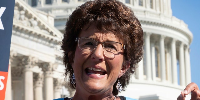 In this July 19, 2018 photo, Rep. Jackie Walorski, R-Ind., speaks on Capitol Hill in Washington.