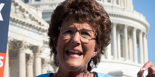 In this July 19, 2018, photo, Rep. Jackie Walorski, R-Ind., speaks on Capitol Hill in Washington.