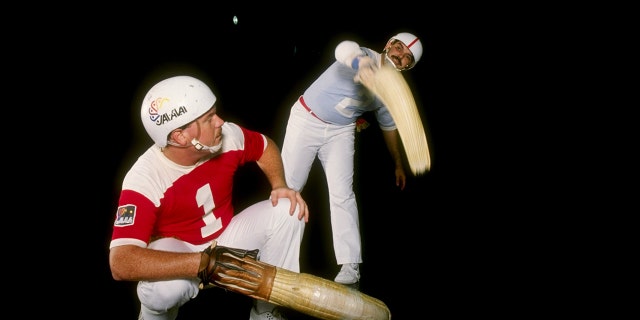 General view of the action during a jai alai game in Tampa, Florida in 1989.