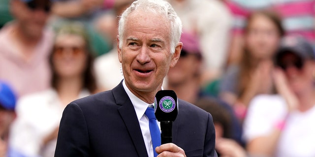 John McEnroe during the Wimbledon Championships, July 3, 2022.