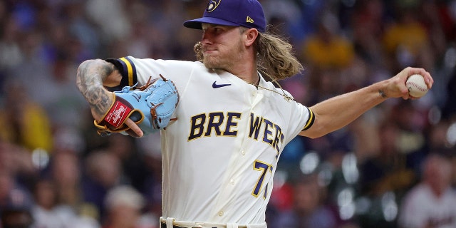 Josh Hader of the Milwaukee Brewers throws a pitch during a game against the Minnesota Twins at American Family Field, July 26, 2022, in Milwaukee, Wisconsin.