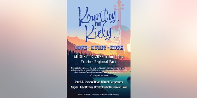 On Saturday, August 13, the Placer County community is hosting an event called "Land for Kiely," which will include music and a fundraiser for Rodni's family at Truckee Regional Park from  13.00 to 16.00