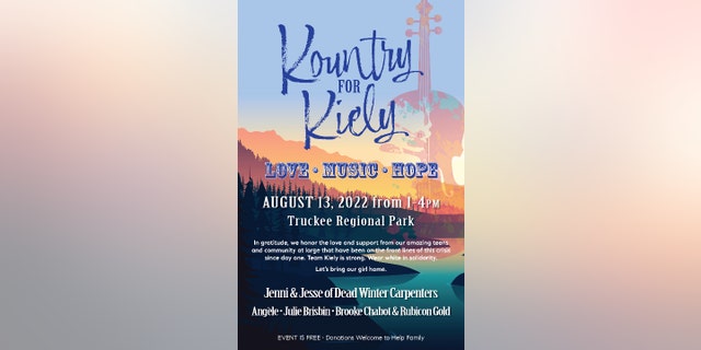 On Saturday, August 13, the Placer County community is hosting an event called "Land for Kiely," which will include music and a fundraiser for Rodni's family at Truckee Regional Park from 13.00 to 16.00