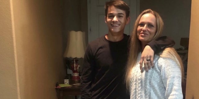 Nikoui wanted to become a Marine ever since he was a toddler, his mom, Shana Chapell, left, says.