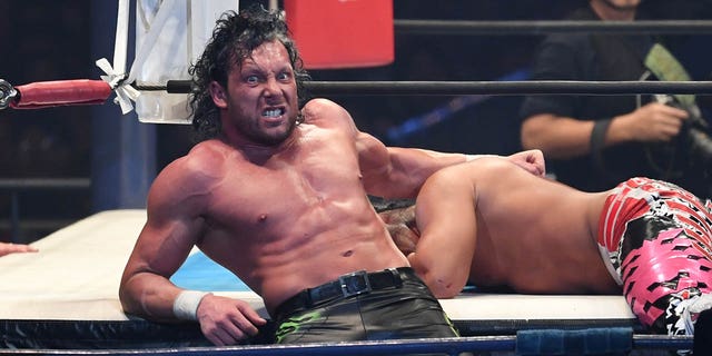 Kenny Omega looks on during Wrestle Kingdom 13 at Tokyo Dome on January 04, 2019 in Tokyo.