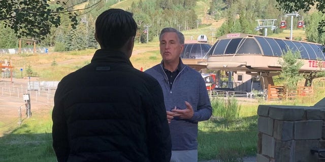 Kevin McCarthy Confidently Says He’ll Be Next House Speaker 1 House GOP Leader Rep. Kevin McCarthy is interviewed by Fox News, on Aug. 15, 2022, in Teton Village, Wyoming.
