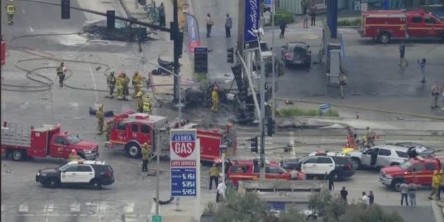 Five people are dead after a car crash in West Los Angeles on Thursday.