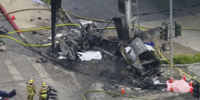 Six people are dead after a car crash in West Los Angeles on Thursday. 